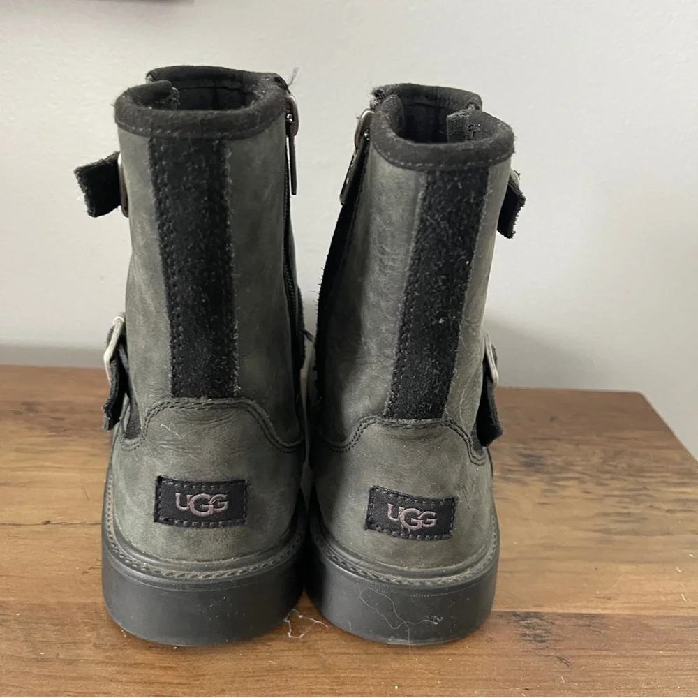 UGG Dark Gray Leather Boots